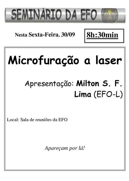 Seminários Semanais da EFO Início: 2002