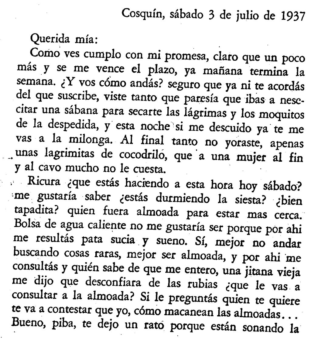 A carta no texto-fonte, com vários erros ortográficos que foram corrigidos na tradução.