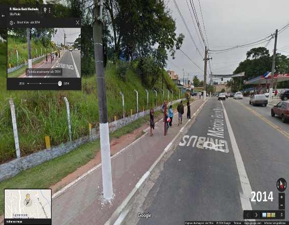 mostra a imagem abaixo: Ponto situado à Rua Mario Beck Machado, Cidade Tiradentes, o qual antes da licitação continha estrutura de abrigo e foi