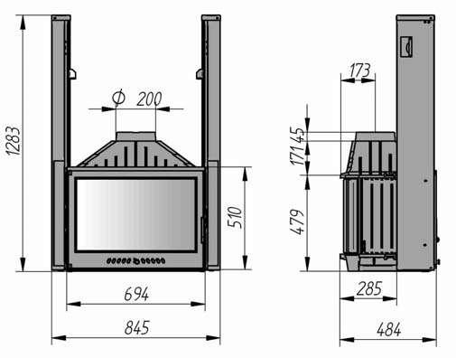 Apertura de la puerta en lateral y en guillotina.