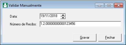 29 27 3 Clicando no botão Validar Manualmente, no campo: Data: este campo será preenchido conforme a data do seu computador,