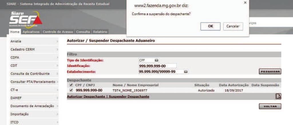 Autorização ao Despachante Aduaneiro pelo