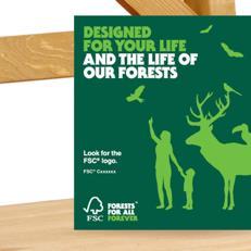 Incluir: Projetado para sua vida e para a vida das nossas florestas. Procure produtos com o selo FSC. * Elemento obrigatório Nota A mensagem apresentada é um exemplo.