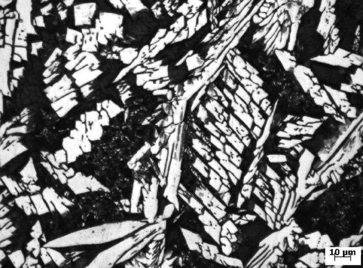 γ Widmanstätten CrN ou Cr 2 N Figura 45: Micrografia com aumento de 500x da amostra soldada com
