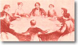 Centro Espírita João Batista As Mesas Girantes - Em 1853 a Europa inteira voltava suas atenções para o fenômeno das chamadas "mesas girantes", considerado "o maior acontecimento do século", conforme