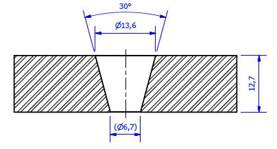38 Figura 3.6 - Geometria proposta para o bloco Figura 3.7 - Geometria proposta para os pinos 3.3.2 Ensaios Preliminares para Validação da Geometria Como mencionado anteriormente, visando minimizar
