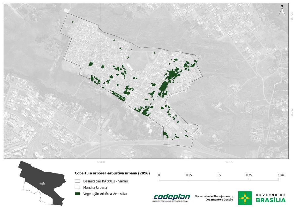TRABALHOS Cobertura Arbórea-Arbustiva Informação que relaciona a extensão da cobertura vegetal