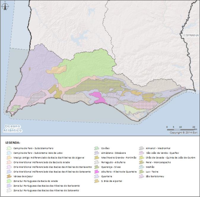Delimitação das massas de água subterrânea na RH das Ribeiras do Algarve 120 100 Zonas protegidas identificadas na RH8 105 99 80 60 40 20 0 24 24 18 9 11 9 2 Captações Piscícolas Conquícolas