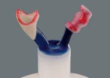 Se várias restaurações devem ser injetadas, elas devem ser colocadas simetricamente no centro da mufla. Dente anterior com condutos de VITA CAD-Waxx. mín.