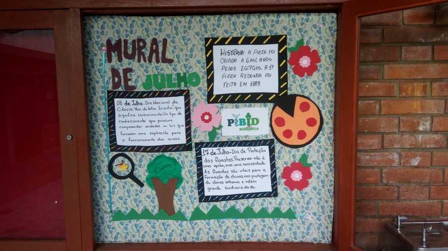 Figura 85. Mural do mês de julho da Escola João Pedro Nunes. 4.