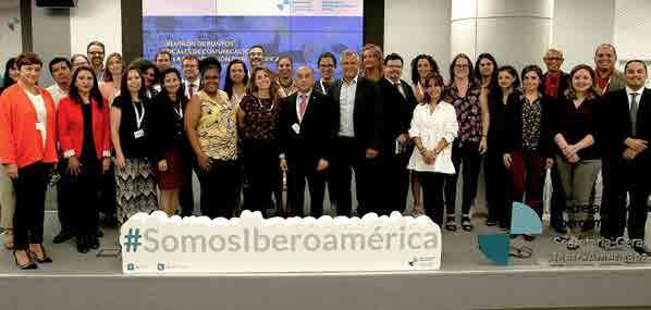 Participantes da I Reunião de Pontos Focais de Comunicação da Cooperação Ibero-Americana, 6 e 7 de setembro de 2017, Madrid, Espanha.