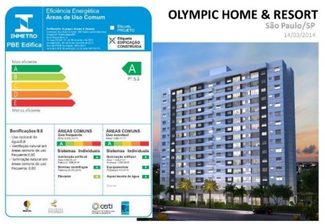 8.6. Olympic Home & Resort Figura 104. Olympic Home & Resort. Fonte: PBE Edifica. Disponível em <http://www.pbeedifica.com.br/edificacoes-etiquetadas/residencial> (Acesso em 26/06/2018).