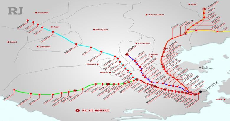 SuperVia Dados/Data Malha ferroviária com 270 km; 102 estações