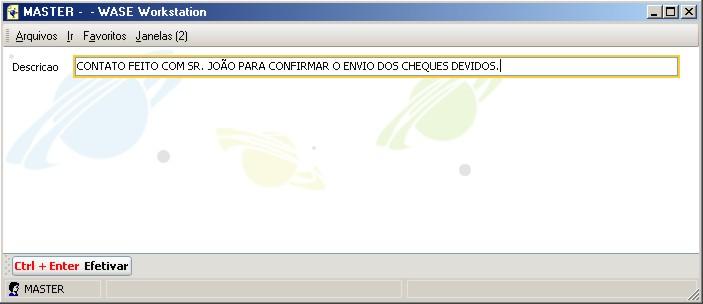 Na figura, vemos um exemplo de inclusão de telefonema.