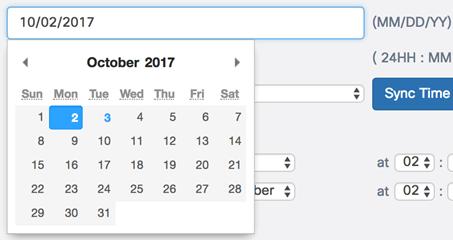Nota: Neste exemplo, é escolhido o 2 de outubro de 2017 como a data. Etapa 5.