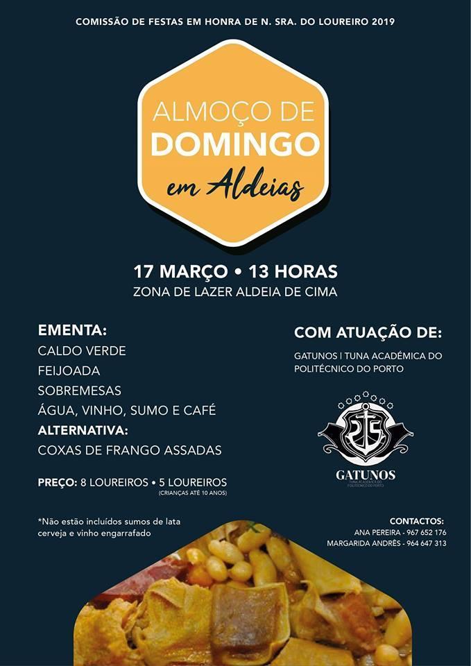 Dia 17 Almoço de Domingo em Aldeias Organização: