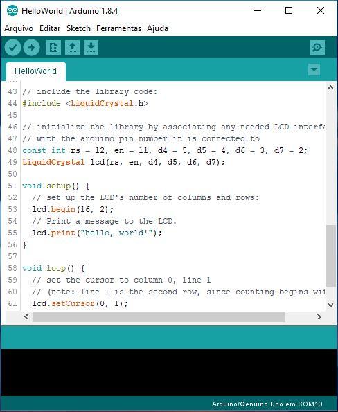 Apesar de um microcontrolador atender a códigos de máquina, é possível programar um kit Arduino a partir de uma linguagem de alto nível, similar às linguagens de programação C e C++ [19].
