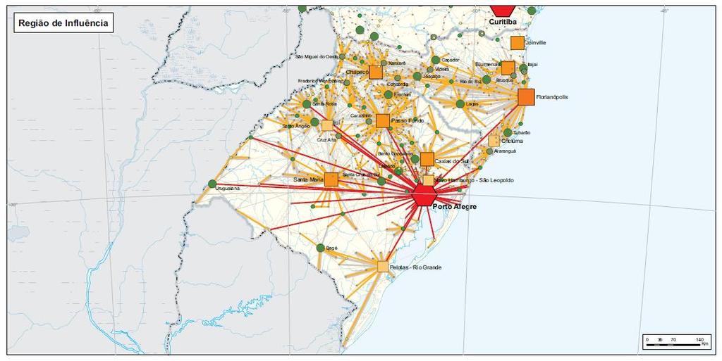 O REGIC (Regiões de Influência das Cidades) é uma publicação do IBGE (Instituto Nacional de Geografia Estatística) que tem como objetivo estudar a hierarquia da rede urbana brasileira, com base no