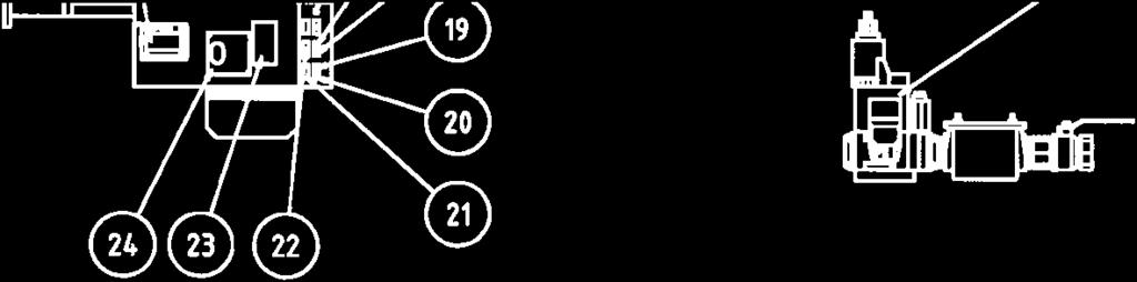 Lâmpada indicação 2º estágio 18. Interruptor I-II 19.