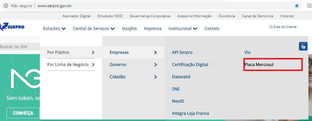 MANUAL DE PROCEDIMENTOS PARA CONTRATAÇÃO E HABILITAÇÃO DE ESTAMPADORES DE PLACAS JUNTO AO SERPRO *Imagem ilustrativa Prezado Estampador, Seu credenciamento para atuação como estampador de placas no