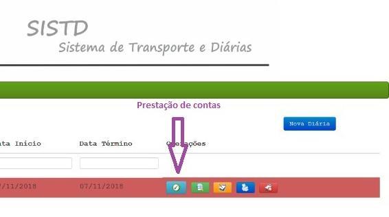 Quanto à prestação de contas o(a) servidor(a) identificará no sistema sua solicitação de viagem realizada e preencherá o campo de relatório de viagem, lembrando de detalhar o que ocorreu na viagem da