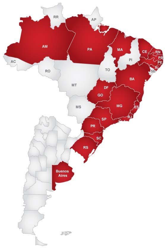 Expansão Geográfica Presença em 55 cidades em 17 estados do Brasil e em Buenos Aires, Argentina 64 Projetos fora do eixo SP RJ R$ 11,2 bilhões de VGV (participação da Cyrela: 72%) Barueri Belém