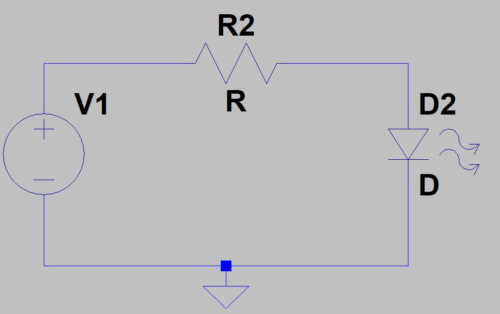 Monte o seguinte circuito num protoboard O que significam esses símbolos? Quais os valores dos componentes? Qual a tensão aplicada?