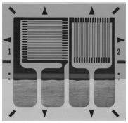 12 proporcionar uma melhor saída de nível de voltagem que foi o CEA-06-125UT-350 da fabricante Vishay, o mesmo possui duas grades resistivas em cada Strain Gage, uma sendo para a medição da tensão