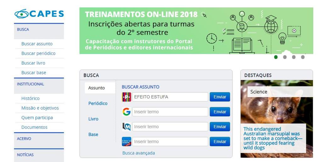 COMO PESQUISAR POR ASSUNTO NO PORTAL DE PERIÓDICOS CAPES?