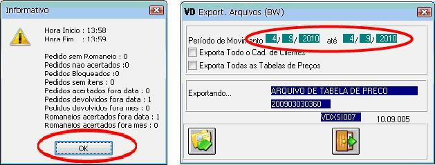 estoque o sistema ira automaticamente executar o programa VDXSI007 e criar os arquivos *.ENV e *.