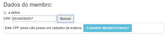 Depois de inserir CPF e/ou RGA você deve clicar em Buscar, após identificar o membro, clique em Confirmar.