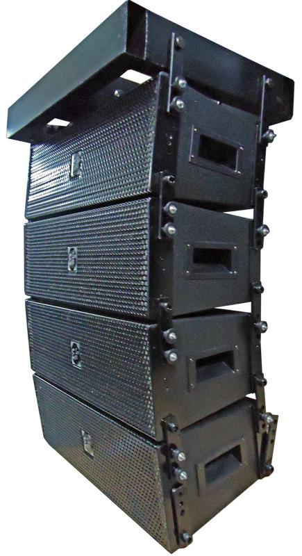 4.2 LX206 AMPLIFICADA Line Array System Caixa acústica compacta do tipo line array, de 2 vias, adequado para qualquer tipo de aplicação, fornece uma cobertura de saída uniforme sem a necessidade de