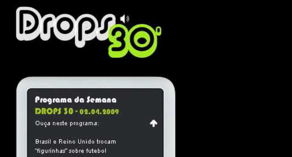 Além do programa Drops 30, a página na