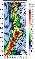 primeiramente transportada ao longo do território português, devido ao fluxo meridional sobre o Oceano e em seguida, há um escoamento predominante a sul do Oceano Atlântico saindo do território a