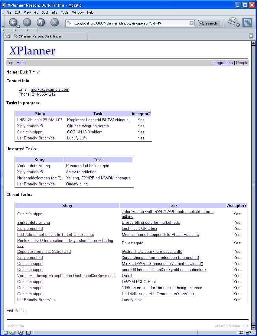29 Fonte: XPlanner (2002). Figura 3 Exemplo da gerência de tarefas no XPlanner 2.5.