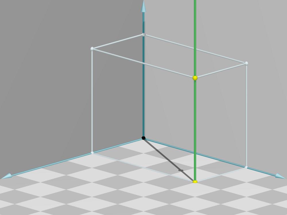 Coordenadas e vetores no espaço Unidade 13 De fato, se r 1 é uma reta paralela ao eixo O e r 1 π = {Q 1 = (a, b, 0)}, então qualquer outro ponto Q = (x, y, z) r 1 tem x = a, y = b e z R (Figura 13.9).