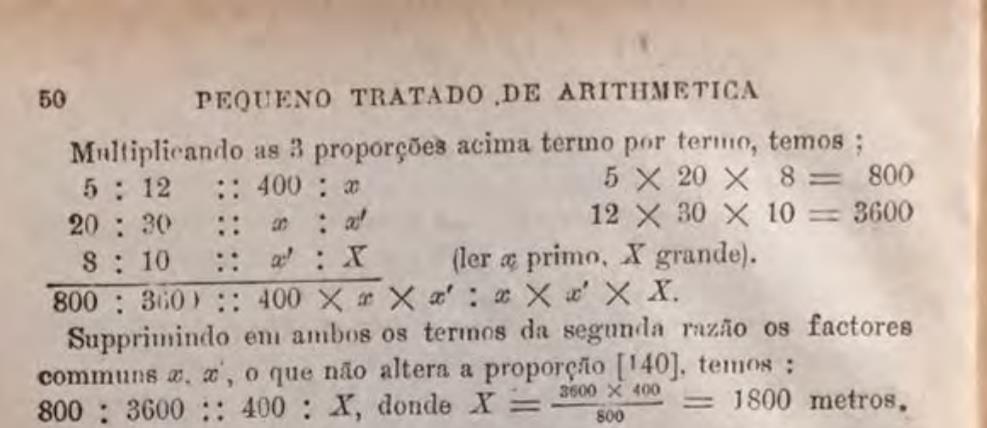 Figura 8: Lacerda (1890) ensino de proporção.