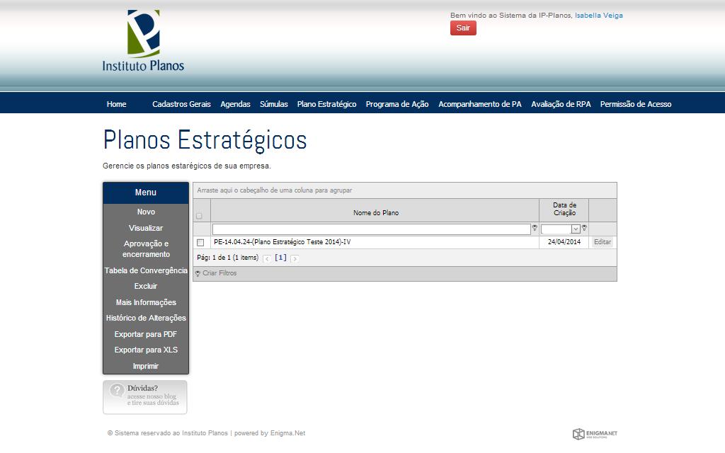 PLANO ESTRATÉGICO Registro