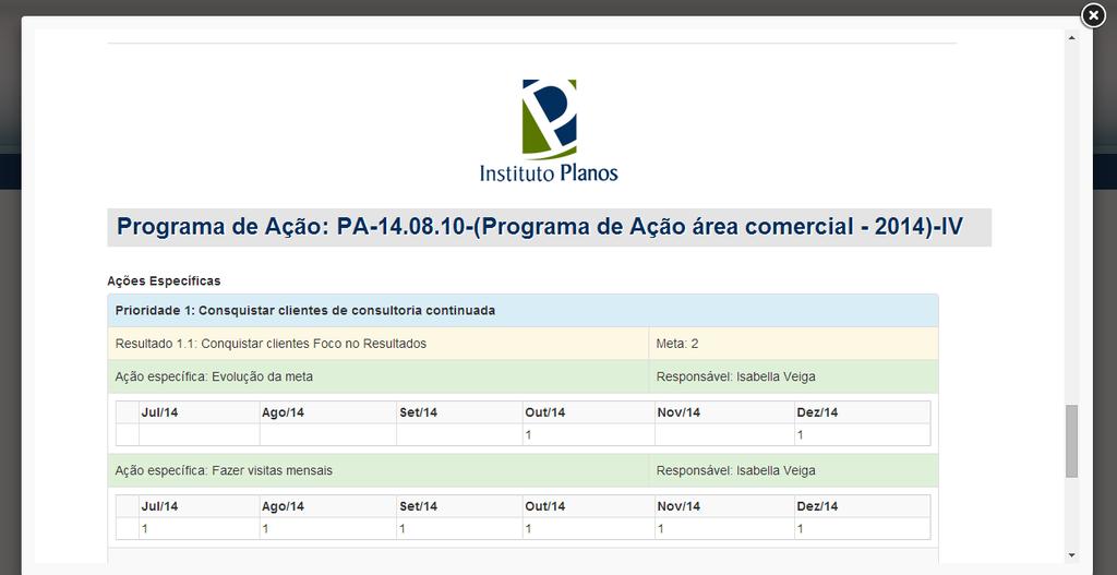 PROGRAMA DE AÇÃO Definição e cadastro do