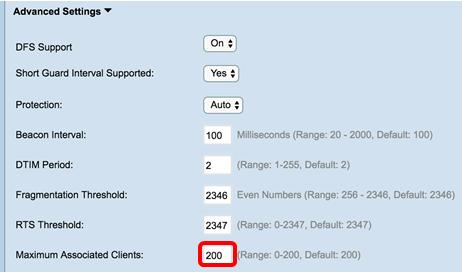 Na lista de drop-down da potência de transmissão, selecione a porcentagem da potência de transmissão que o WAP se usa ao transmitir.