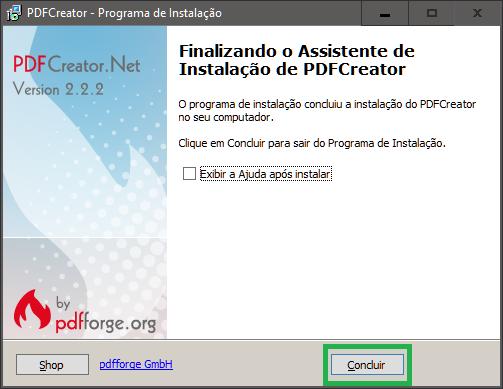 Configuração: Existem algumas definições do PDFCreator que