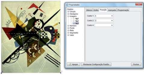 Na horizontal: Canto1 = ponto C e Canto 4 = ponto A 4.