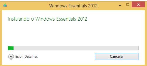 Aguarde até que o processo de instalação seja concluído. Obs. O tempo de duração deste processo pode variar de um computador para outro.