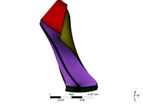 A malha (Figura 4) criada para o rotor e para o sistema injetor, respectivamente, através do ANSYS Turbogrid é hexaédrica e possui um total de elementos para o rotor e para o sistema injetor conforme