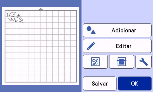 h Toque em e especifique a configuração de Pressão de gravação. A pressão de gravação recomendada difere dependendo do material e do diâmetro da ferramenta de gravação em relevo.