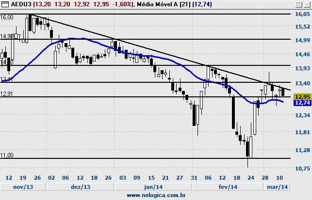 392 Suporte 16,02 Resistência 16,90 Suporte 15,44 Resistência 17,39 Suporte Resistência 17,77 Fechamento 12,95 % Diária -1,60% Volume Abertura 13,20 %