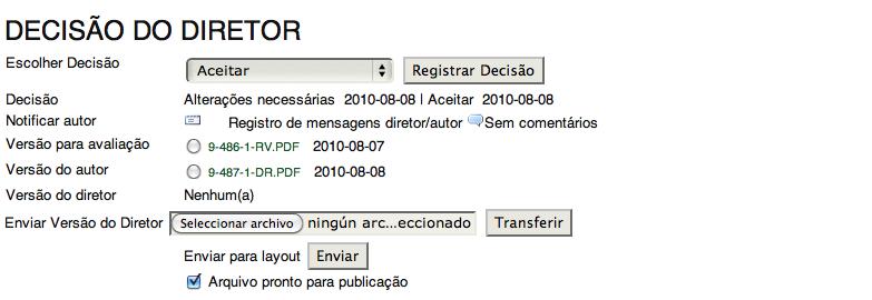 Uma vez descarregada a nova versão do original, o diretor de tema será o encarregado de revisar se as modificações foram realizadas em sua totalidade nesta nova versão do trabalho.