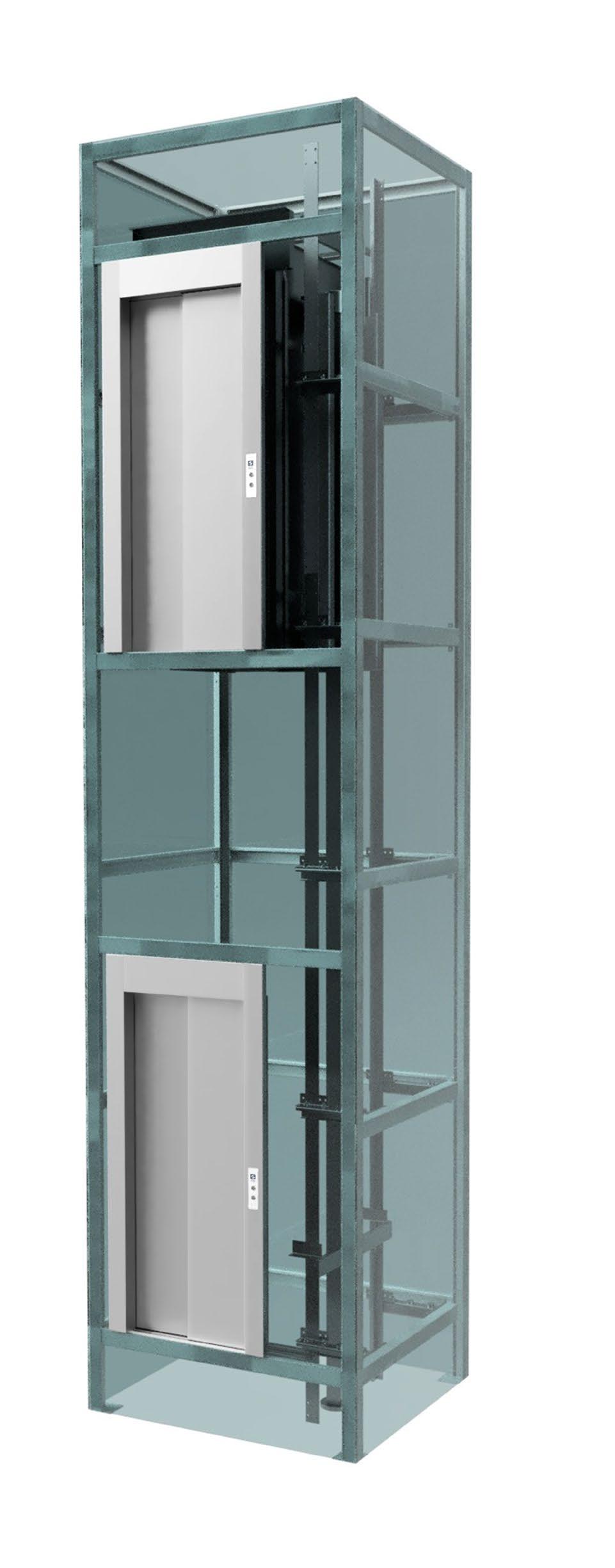 Montagem em estrutura metálica A montagem do elevador pode ser opcionalmente em estrutura metálica, fornecida pela Zenit, substituindo a tradicional caixa em alvenaria.