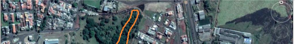 Figura 1 Área amostral da APP no fundo de vale Fonte: Google Earth (2018).