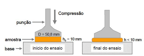 40 Figura 12 - Representação esquemática do ensaio reológico de Squeeze-flow Fonte: Cardoso, Pileggi e John (2005, p.